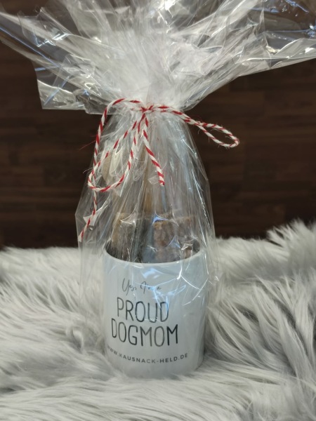 Geschenke-Set "Proud Dogmom", befüllt, mit Tasse